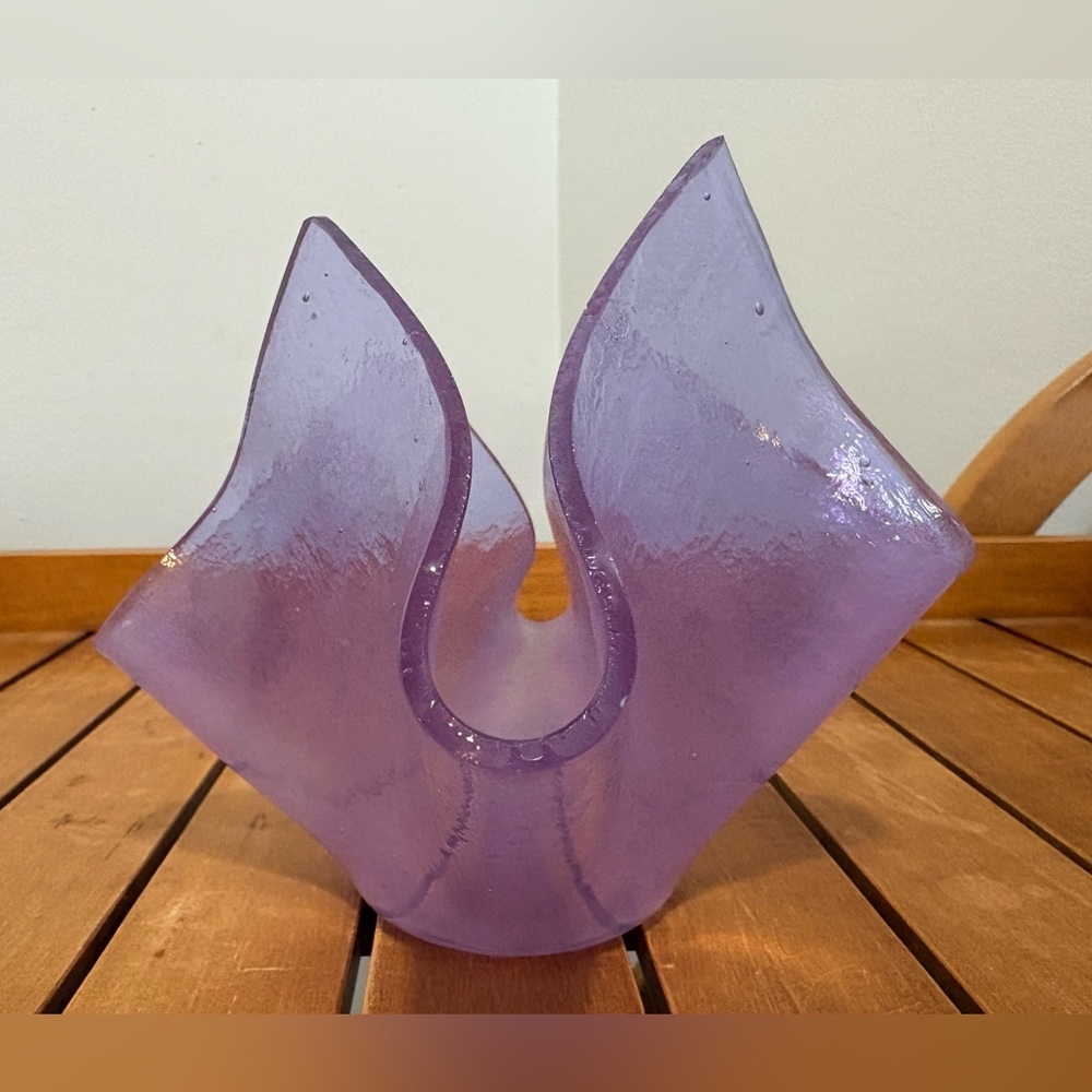 🦋2 For $50🦋Purple Decorative Glass Vase/Candle Holder